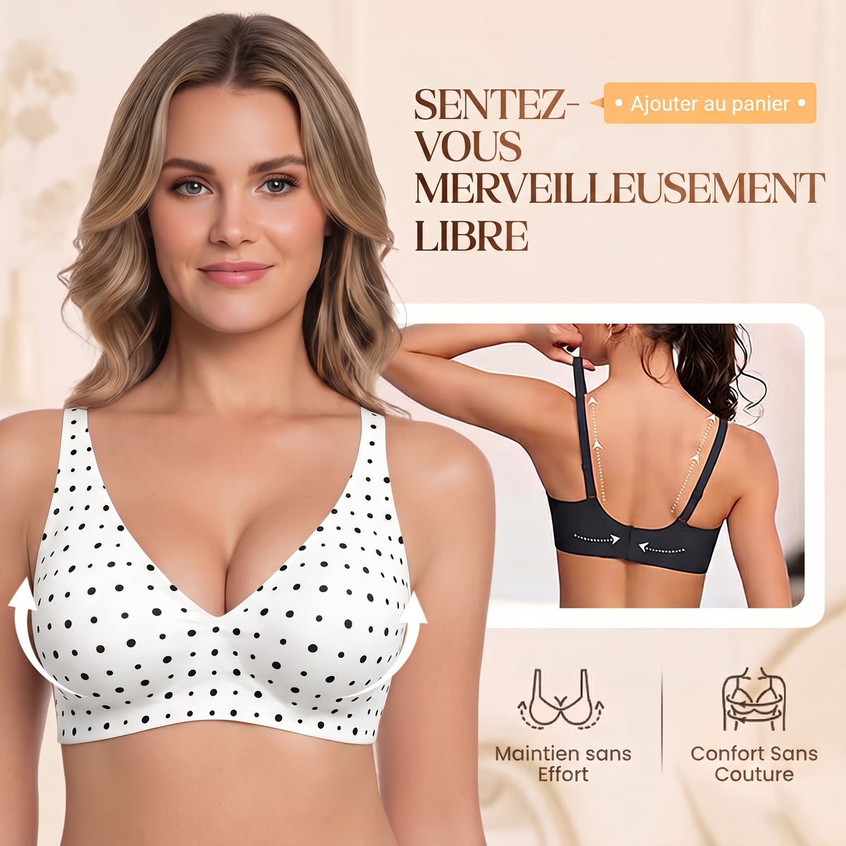 Soutiens-gorge sans armatures Jelly pour femmes, confortables, soutiens-gorge push-up, bralettes sans coutures, soutiens-gorge T-shirt à décolleté profond en V, soutiens-gorge de tous les jours