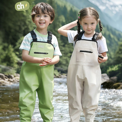 Waders enfant PVC/Nylon avec bottes - pour jouer sans se mouiller