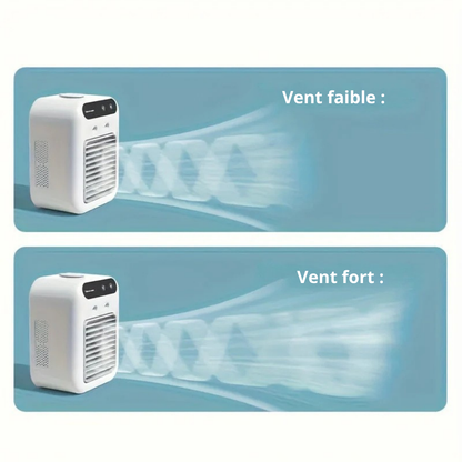 Climatiseur portable 3-en-1 USB – Refroidissement, humidification et ventilation