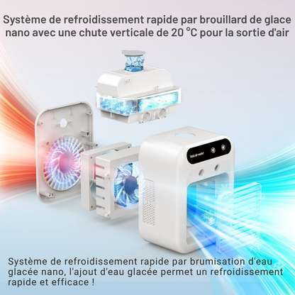 Rafraîchisseur d'air avec diffuseur de parfum intégré — Fraîcheur et bien-être à domicile