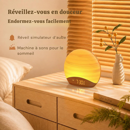 Réveil simulateur d’aube 26 sons - une lumière douce au réveil