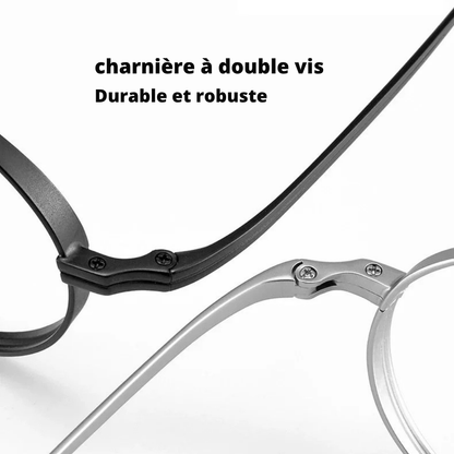 Lunettes rondes en titane pur - légèreté pour le quotidien