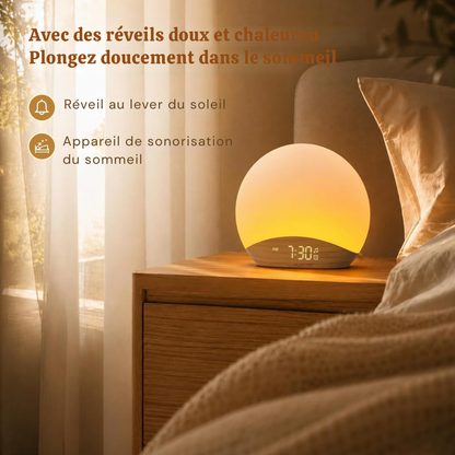 Réveil simulateur d’aube 26 sons - une lumière douce au réveil