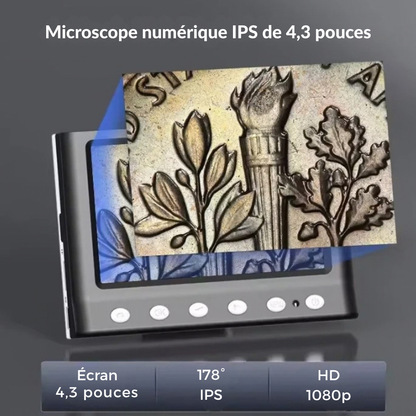 Microscope numérique avec écran LCD - observez chaque détail facilement