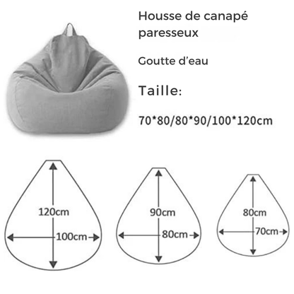 Housse de pouf en polyester 80 × 90 cm - confort à personnaliser
