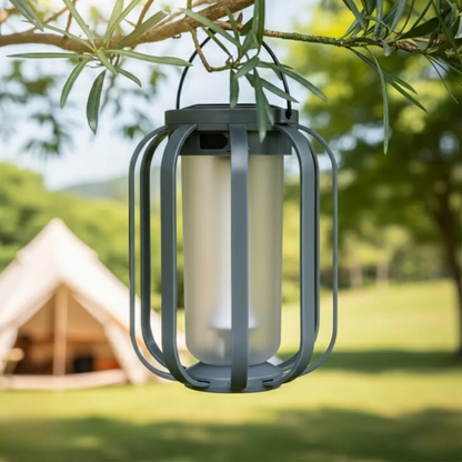 Lanterne Solaire LED Effet Flamme — Éclairage d'Ambiance Extérieur Rechargeable USB-C