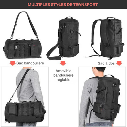 Sac à dos de pêche multifonction avec porte-cannes – Organisation, confort et performance