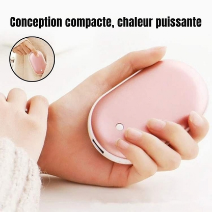 Chauffe-mains rechargeable 2-en-1 - de la chaleur partout avec vous