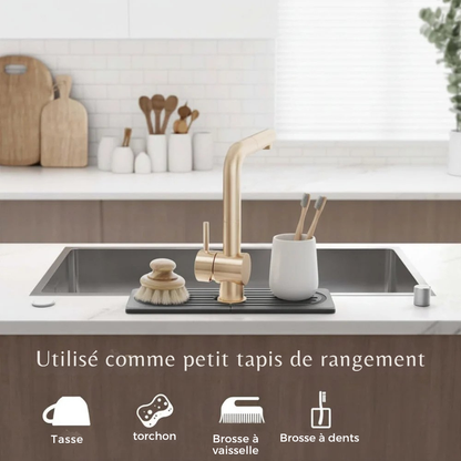 Tapis d’évier en diatomite 40 ou 60 cm - fini l’eau autour du robinet
