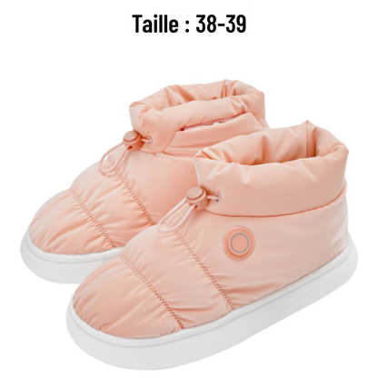 Chaussons chauffants à batterie - 3 niveaux pour des pieds au chaud
