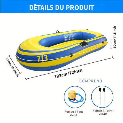 Bateau de pêche gonflable 2 personnes – Confort, stabilité et aventure sur l’eau