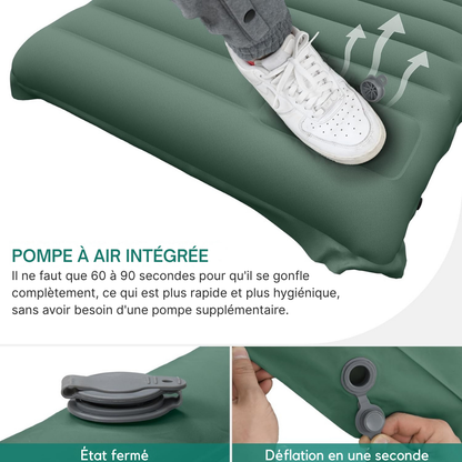 Matelas de Camping Ultraléger – Gonflage Rapide, Compact et Ultra Résistant
