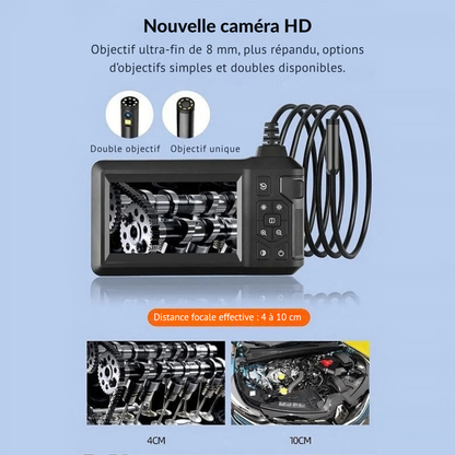 Endoscope d’inspection avec écran HD - voyez facilement les zones difficiles d’accès