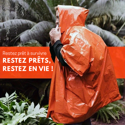 PE-Notfallponchos 120 × 100 cm – Schutz unterwegs