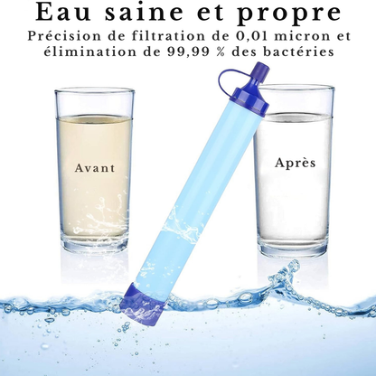 Tragbarer Wasserfilter mit fortschrittlichem Filtersystem – Ideal für Notfälle und Abenteuer