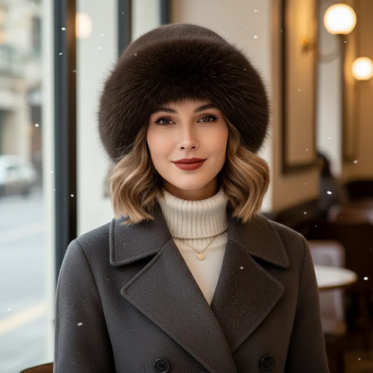 Furla – Elegante Damen Winter-Pelzmütze für warme