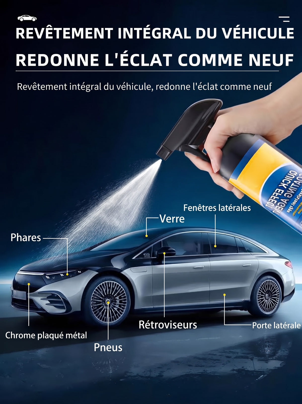 Spray agent de revêtement rapide avancé pour voiture