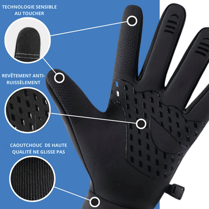 Gants thermiques d'hiver tactiles et déperlants