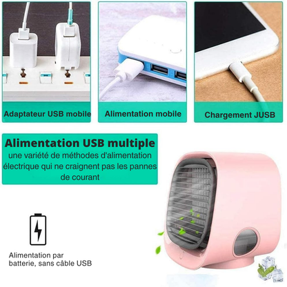 Kompakter 2-in-1 Luftkühler mit USB-Luftbefeuchter – Frische und Komfort im Alltag