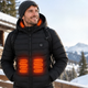 Veste chauffante à capuche - chaleur réglable pour les journées froides