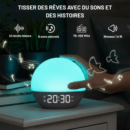 Lichtwecker mit 100–500 Lux, 24 Klängen – sanfter Start in den Morgen