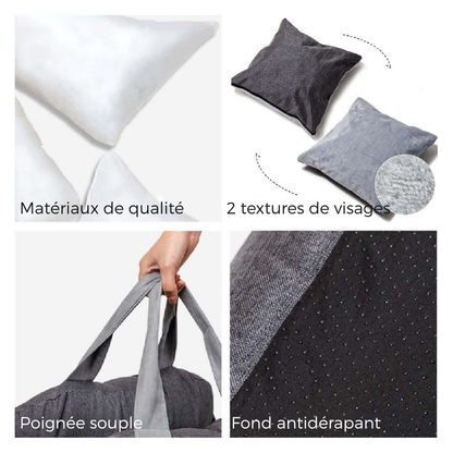 Siège auto pour chien en tissu Oxford - maintien stable en voyage