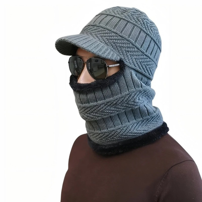 Cagoule homme en acrylique doublé - visage protégé du froid
