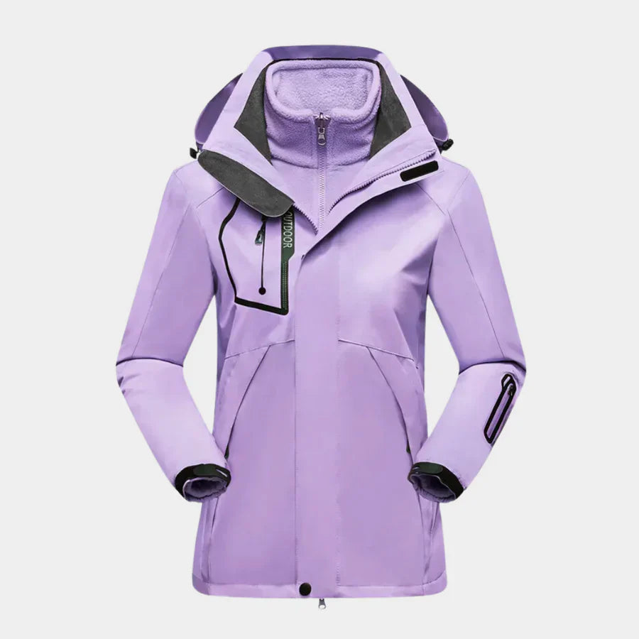 Veste Ski Femme Imperméable – Manteau Hiver Snowboard Coupe Sport