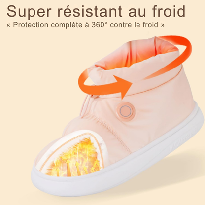 Chaussons chauffants à batterie - 3 niveaux pour des pieds au chaud