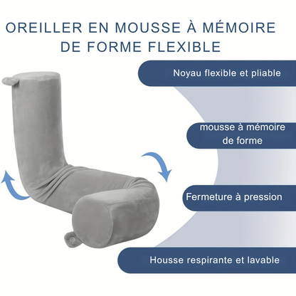 Coussin de Voyage Ergonomique – Confort Optimal pour Avion, Train et Voiture