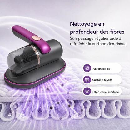 Aspirateur de lit sans fil avec lumière UV - des textiles plus propres