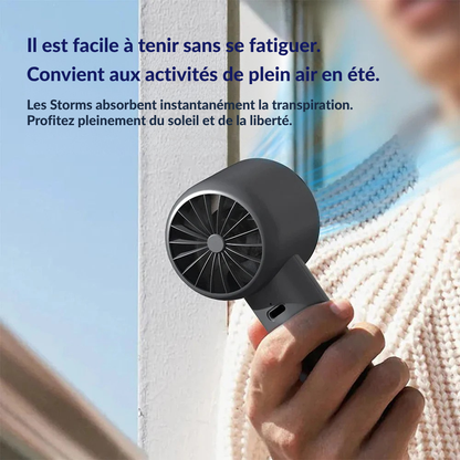 Ventilateur Mini Portable à Main USB Rechargeable – 5 Vitesses + Écran LED