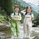 Waders enfant PVC/Nylon avec bottes - pour jouer sans se mouiller