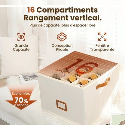 Boîte de rangement en tissu pour chaussures – Pliable, grande capacité, anti-poussière et respirante pour placard et chambre