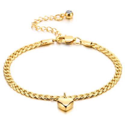 Bracelet de Cheville en Acier Inoxydable Doré pour Femme – Élégance et Style Estival