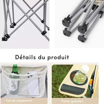 Chaise de plage portable pliable – Légère, confortable et idéale pour l’extérieur
