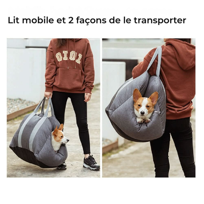 Siège auto pour chien en tissu Oxford - maintien stable en voyage