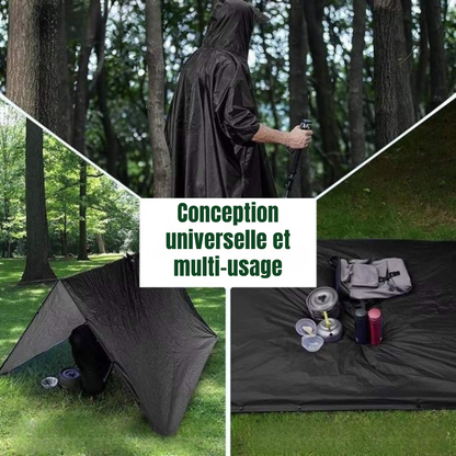 Poncho de pluie pliable - protection pratique pour vos sorties