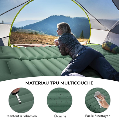 Matelas de Camping Ultraléger – Gonflage Rapide, Compact et Ultra Résistant