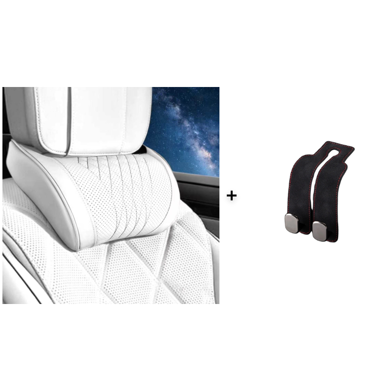 Oreiller de cou en mousse à mémoire de forme pour voiture – soutien profilé 3D, mousse à retour lent. Réduit la pression sur la nuque lors des longs trajets – conduisez confortablement