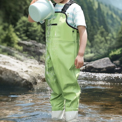 Waders enfant PVC/Nylon avec bottes - pour jouer sans se mouiller