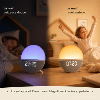 Réveil simulateur d’aube enfant - lumière douce et 7 sons
