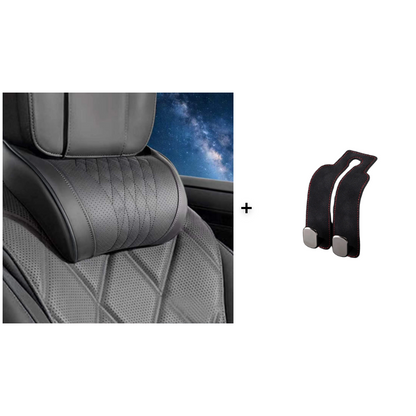 Oreiller de cou en mousse à mémoire de forme pour voiture – soutien profilé 3D, mousse à retour lent. Réduit la pression sur la nuque lors des longs trajets – conduisez confortablement