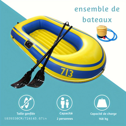 Bateau de pêche gonflable 2 personnes – Confort, stabilité et aventure sur l’eau