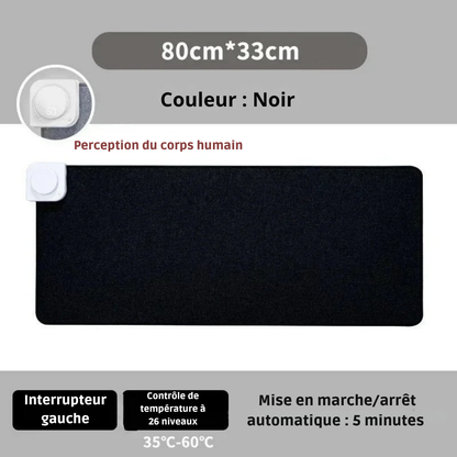 Tapis de souris chauffant électrique - mains au chaud au bureau