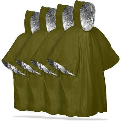 Ponchos d'Urgence StormGuard - Protection Imperméable et Thermique