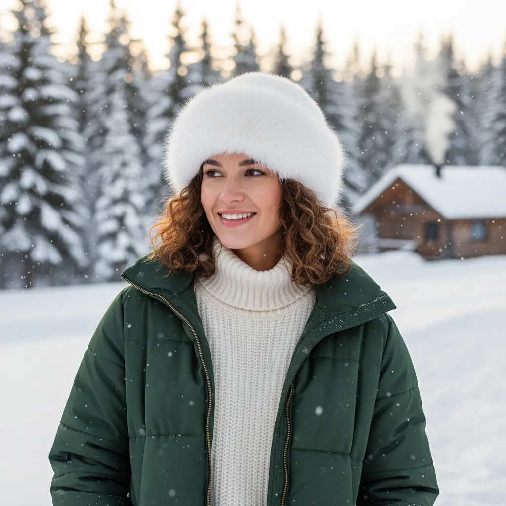 Furla – Elegante Damen Winter-Pelzmütze für warme