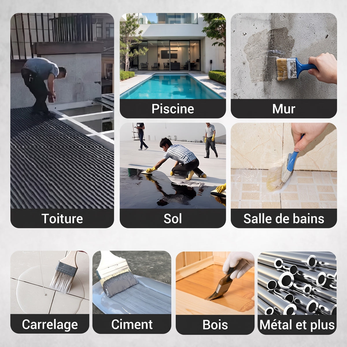 Revêtement polyuréthane multi-usage étanche, protection durable, protège chaque centimètre de votre espace