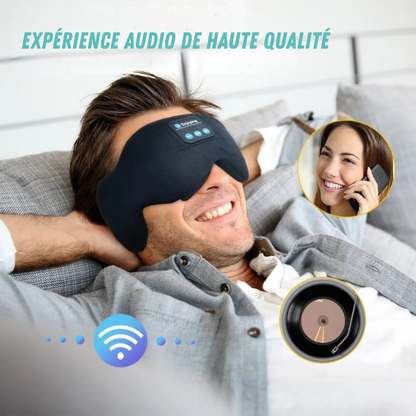Masque de sommeil Bluetooth 5.3 - musique et détente au coucher