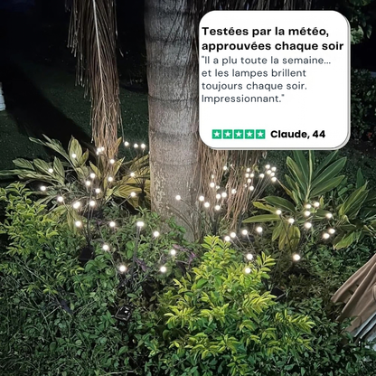 Lampes solaires LED effet luciole - une ambiance féerique au jardin